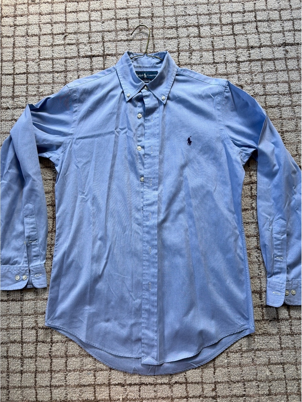 Mens Ralph Lauren Blue Button Up Preppy Academia Nautical Streetwear Shirt Small